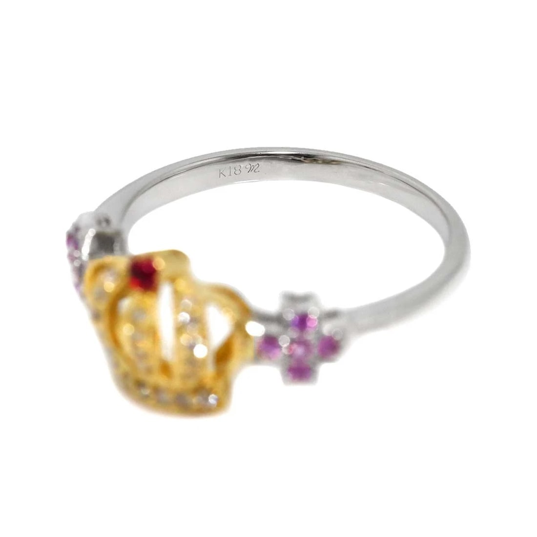 DIAMOND SAPPHIRE RUBY RING YG WG - 4