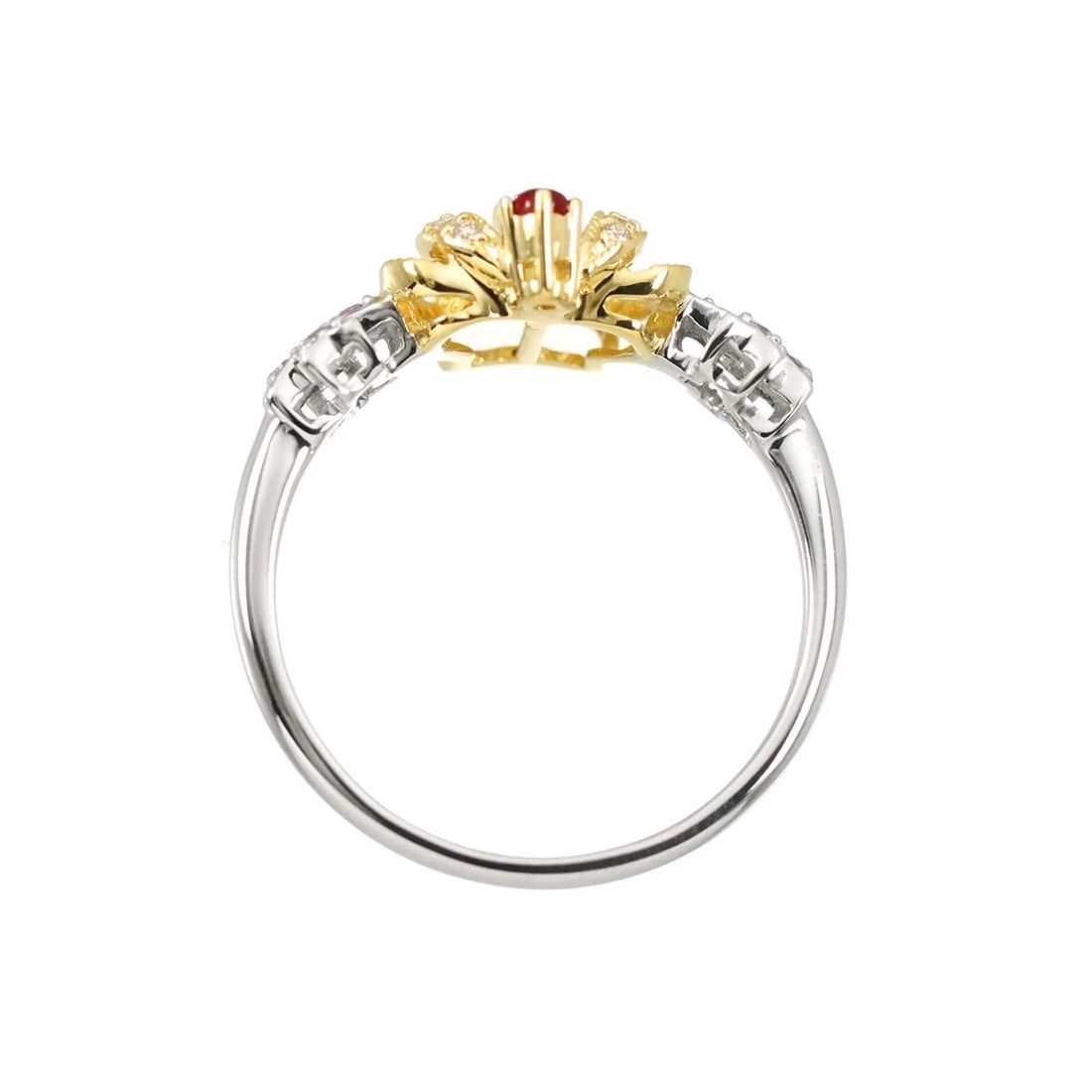 DIAMOND SAPPHIRE RUBY RING YG WG - 6