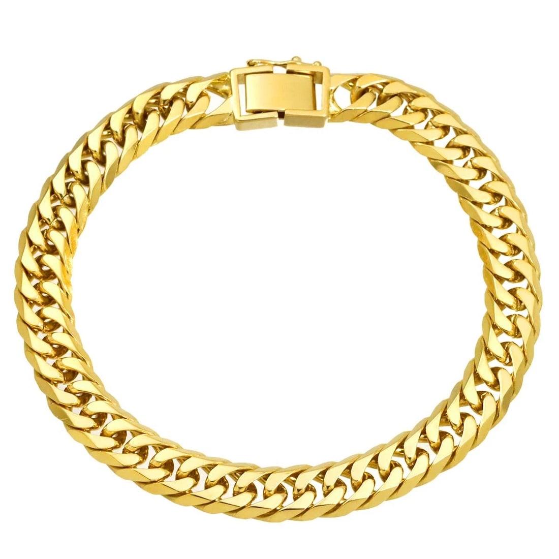 KIHEI CHAIN BRACELET YG 750: Kihei chain Bracelet YG 750 Brand: Unbranded Type/Style: Bracelet Material: 750 Yellow Gold, Color: Gold Size: Inner circumference:6.9inch Width:(max.) 7.3mm Accessories: None Accessories Notice: