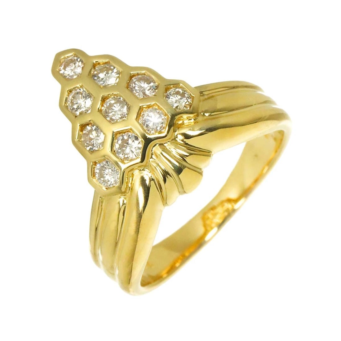 DIAMOND RING YELLOW GOLD 750: Diamond Ring Yellow Gold 750 Brand: Unbranded Type/Style: Ring Material: 750 Yellow Gold, Main Stone Natural Color: Yellow Gold Size: 4.5(US) Accessories: None Accessories Notice: When purchasing