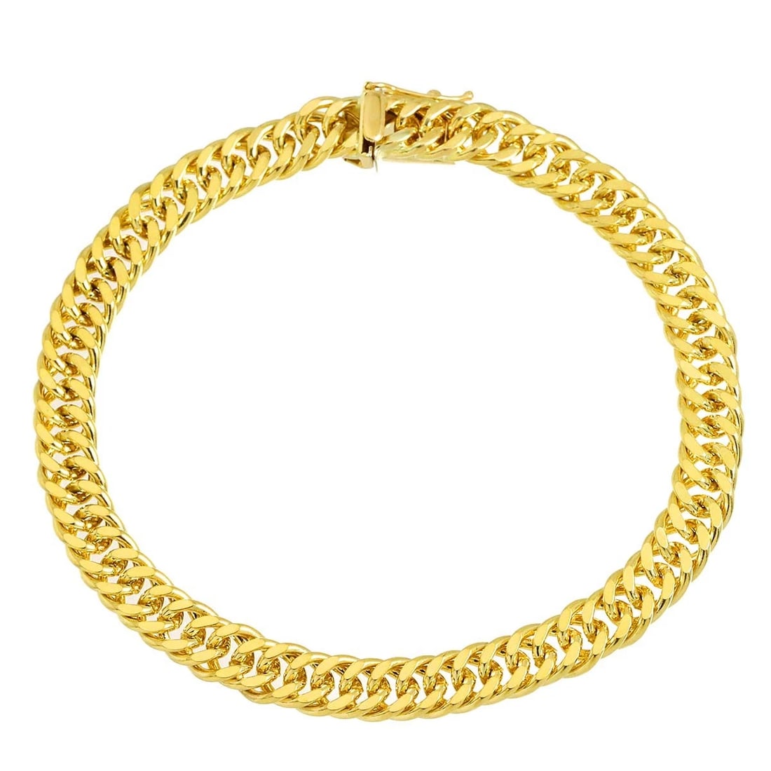 KIHEI CHAIN BRACELET YG 750: Kihei chain Bracelet YG 750 Brand: Unbranded Type/Style: Bracelet Material: 750 Yellow Gold, Color: Gold Size: Inner circumference:7.1inch Width:(max.) 6.2mm Accessories: None Accessories Notice:
