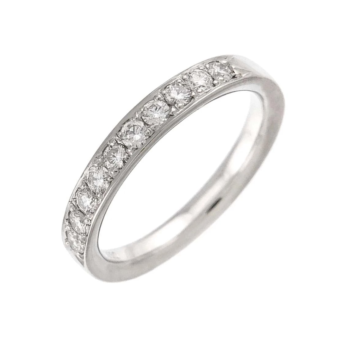 4C HALF DIAMOND RING PLATINUM: 4C Half Diamond Ring Platinum Brand: 4C Type/Style: Ring Material: Pt950, Main Stone Natural Color: Platinum Size: 4.5(US) Accessories: None Accessories Notice: When purchasing pre-owned g