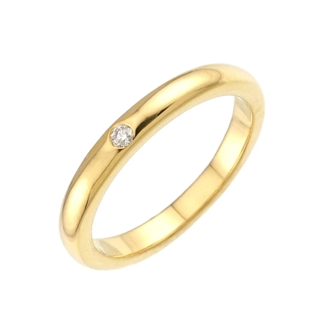 TIFFANY CO. STACKING DIAMOND RING YELLOW GOLD 750: TIFFANY Co. Stacking Diamond Ring Yellow Gold 750 Brand: TIFFANY Co. Type/Style: Ring Material: 750 Yellow Gold, Main Stone Natural Color: Gold Size: 4.75-5(US) Accessories: None Accessori