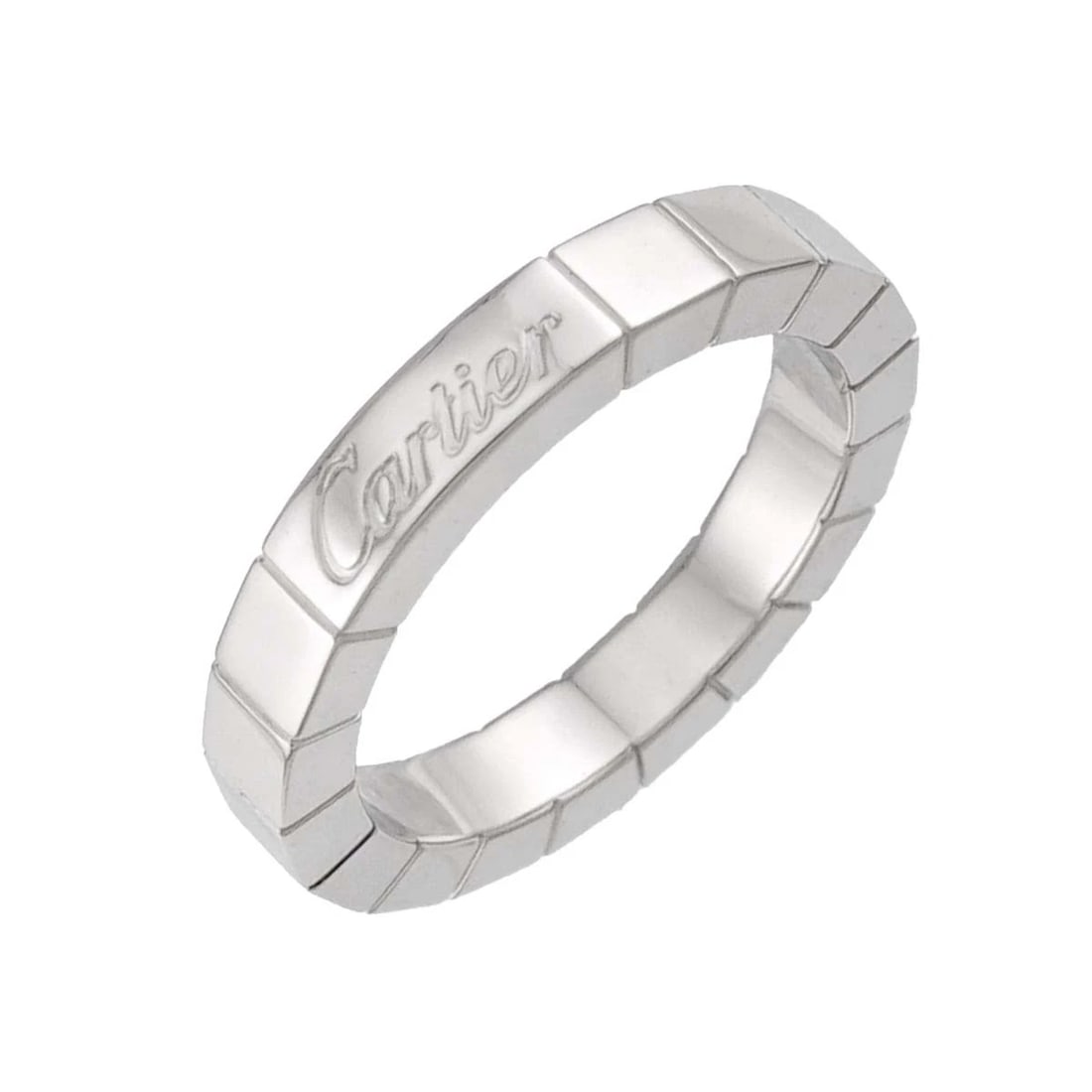 CARTIER LANIERE RING WHITE GOLD 750: Cartier Laniere Ring White Gold 750 Brand: Laniere Type/Style: Ring Material: 750 White Gold, Color: White Gold Size: 4(US) Accessories: None Accessories Notice: When purchasing pre-owned