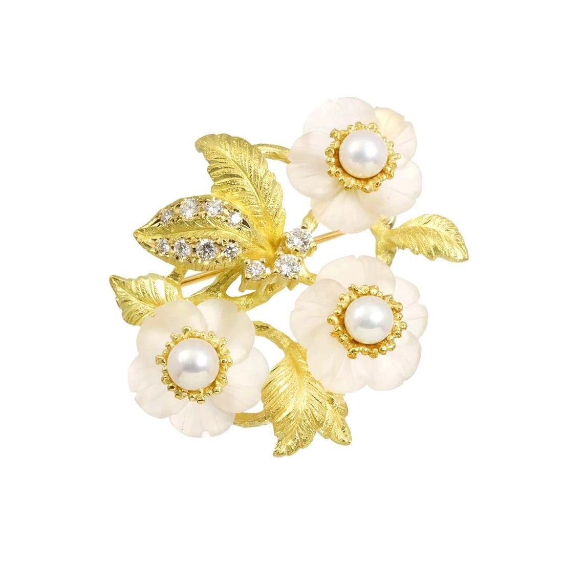 TASAKI AKOYA DIAMOND BROOCH PENDANT TOP (1 of 4)