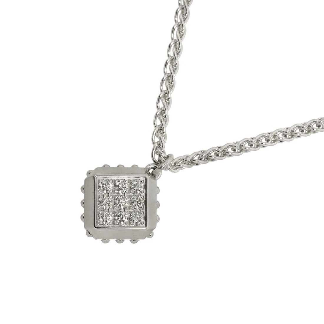 LOUIS VUITTON PENDENTIF DIAMOND NECKLACE: LOUIS VUITTON Pendentif Diamond Necklace Brand: LOUIS VUITTON Type/Style: Necklace Material: 750 White Gold, Main Stone Natural Color: White Gold Size: internal circumference of the chain:16.1inch to 
