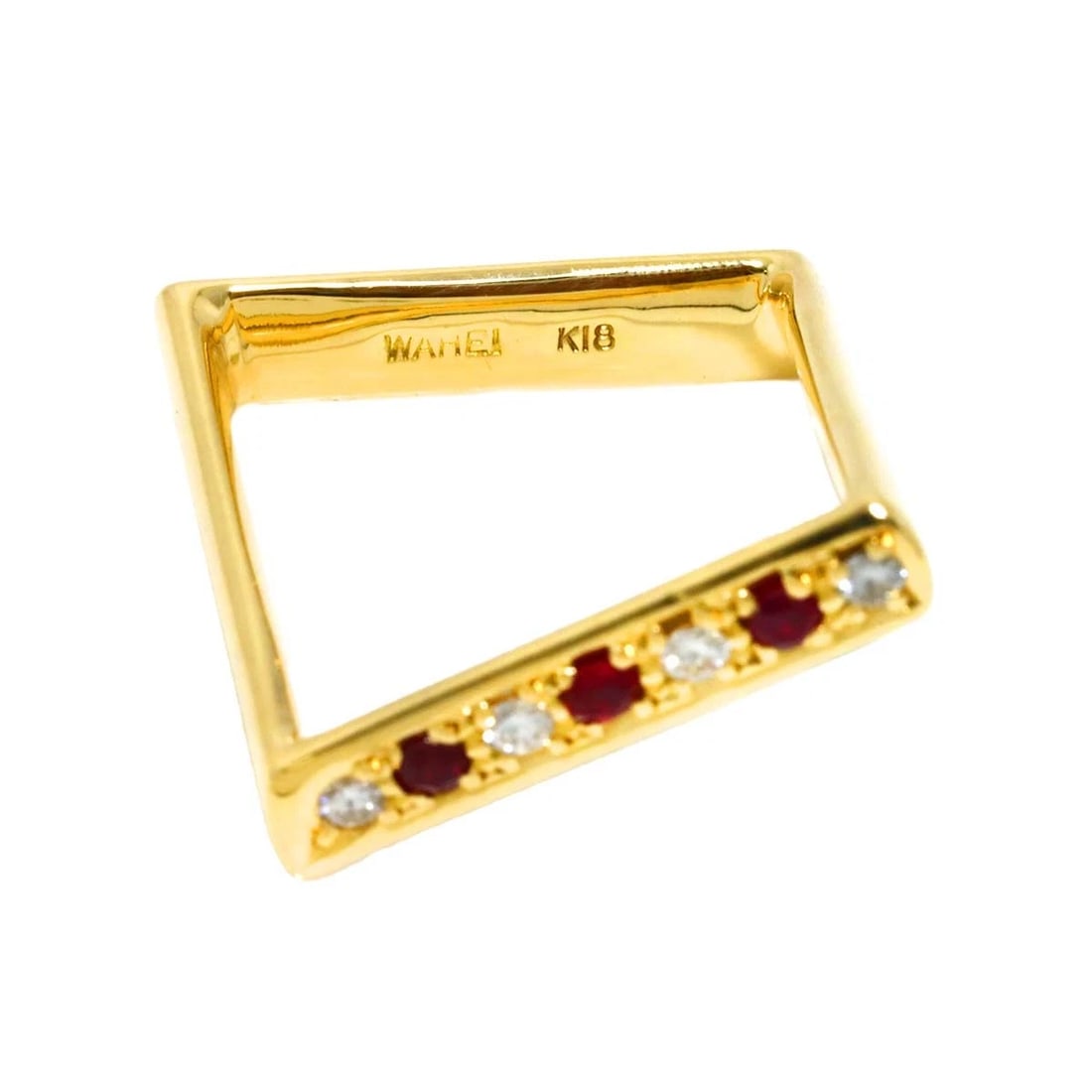WAHEI RUBY DIAMOND RING YG 750 - 3