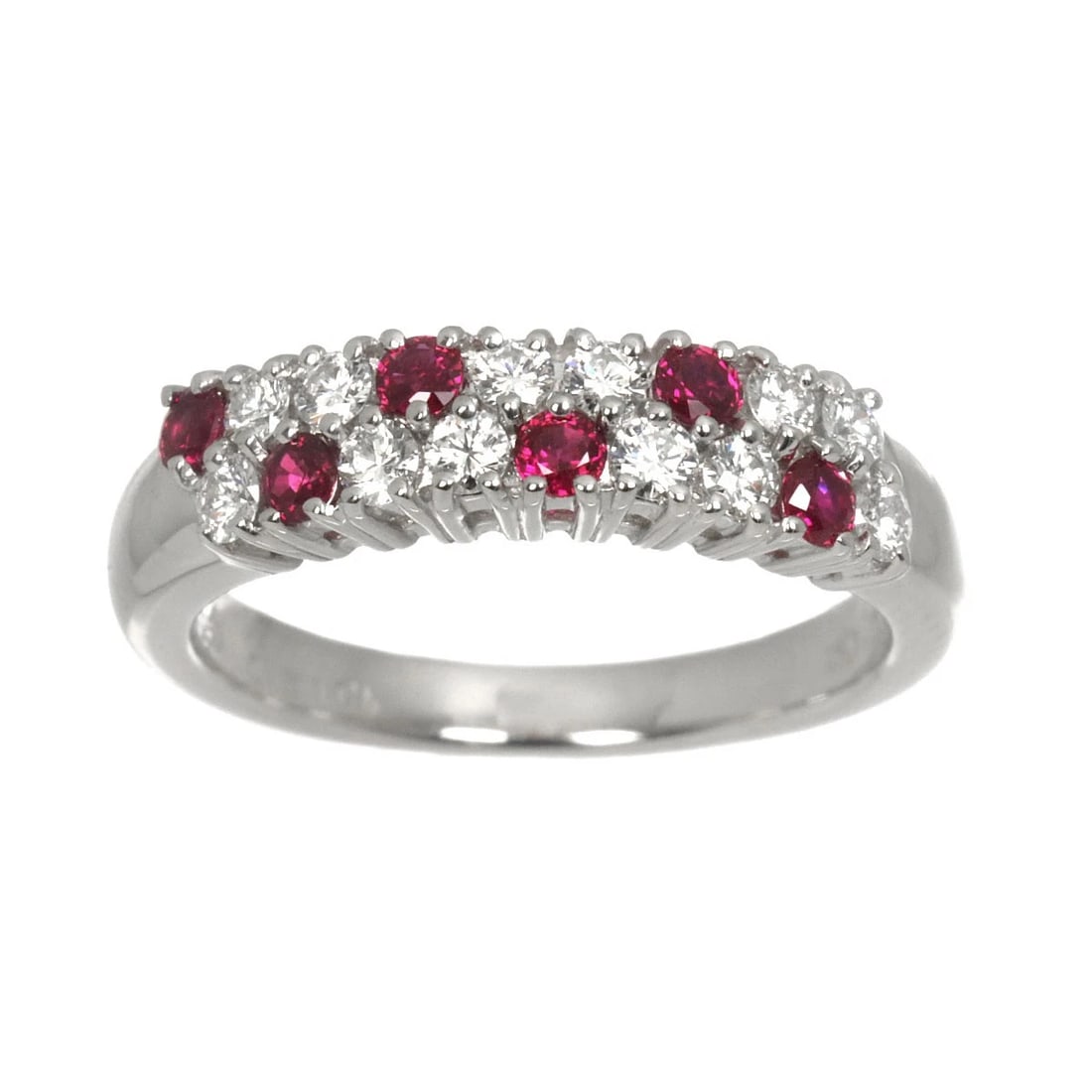 MIKIMOTO RUBY DIAMOND RING PLATINUM - 2
