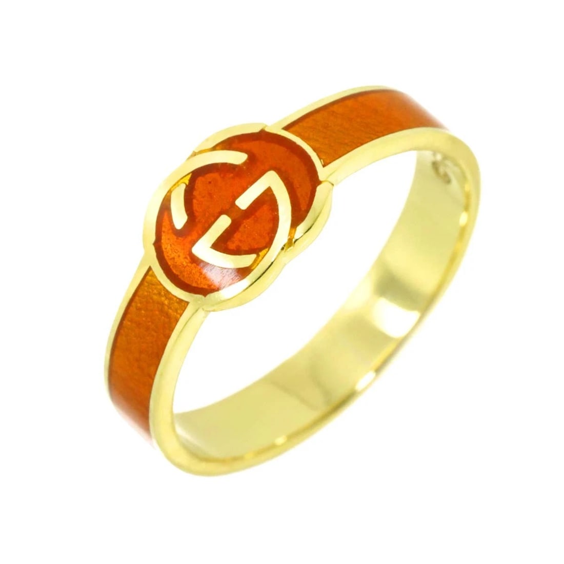 GUCCI ENAMEL RING YELLOW GOLD 750: GUCCI Enamel Ring Yellow Gold 750 Brand: GUCCI Type/Style: Ring Material: 750 Yellow Gold Enamel, Color: Gold Size: 6-6.25(US) Accessories: None Accessories Notice: When purchasing pre-own