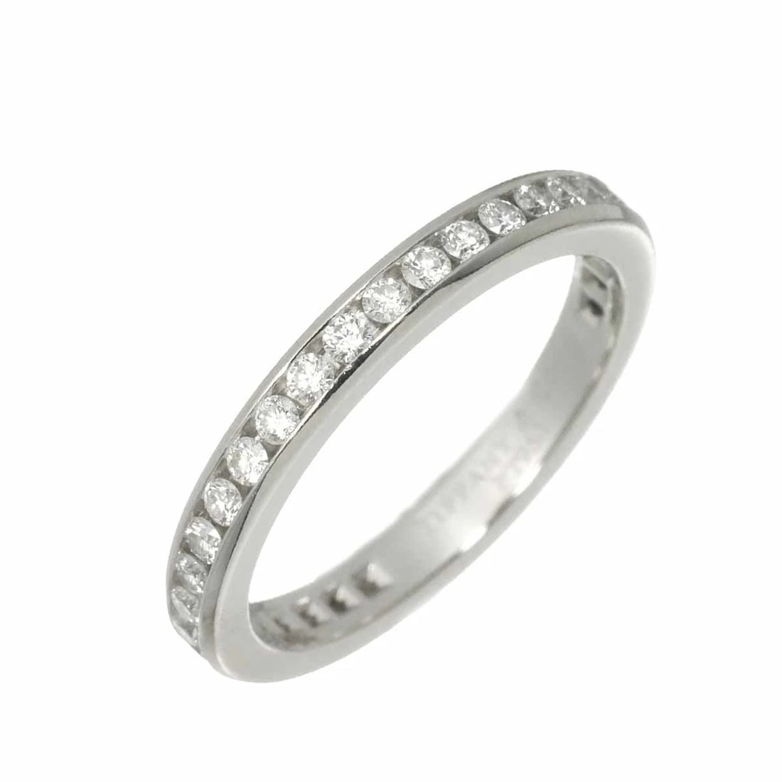 TIFFANY CO. FULL ETANITY BAND RING DIAMOND PLATINUM: TIFFANY Co. Full Etanity band Ring Diamond Platinum Brand: TIFFANY Co. Type/Style: Ring Material: Platinum, Main Stone Natural Color: Platinum Size: 3.75-4(US) Accessories: None Accessories Notice: