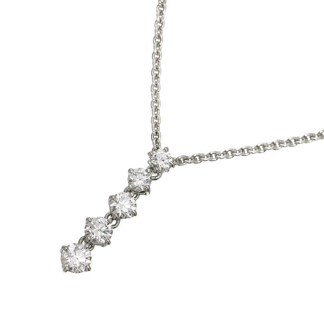 MIKIMOTO DIAMOND NECKLACE: MIKIMOTO Diamond Necklace Brand: MIKIMOTO Type/Style: Necklace Material: 750 White Gold, Main Stone Natural Color: White Gold Size: internal circumference of the chain:16.9inch to 15.6inch Top
