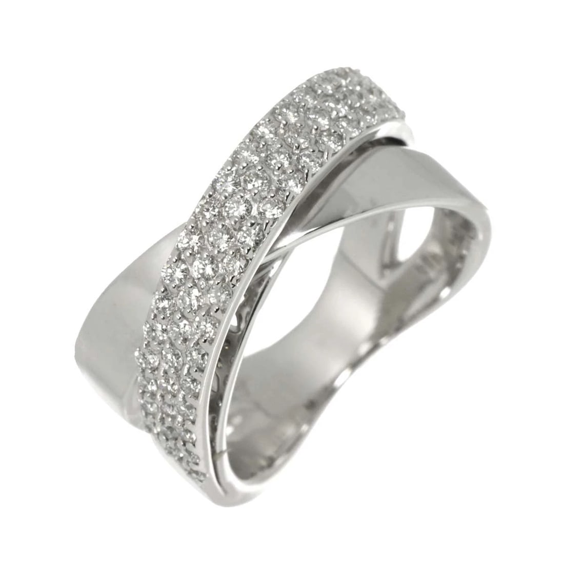 PONTE VECCHIO DIAMOND RING WG 750: Ponte Vecchio Diamond Ring WG 750 Brand: Ponte Vecchio Type/Style: Ring Material: 750 White Gold, Color: White Gold Size: 6(US) Accessories: None Accessories Notice: When purchasing pre-ow