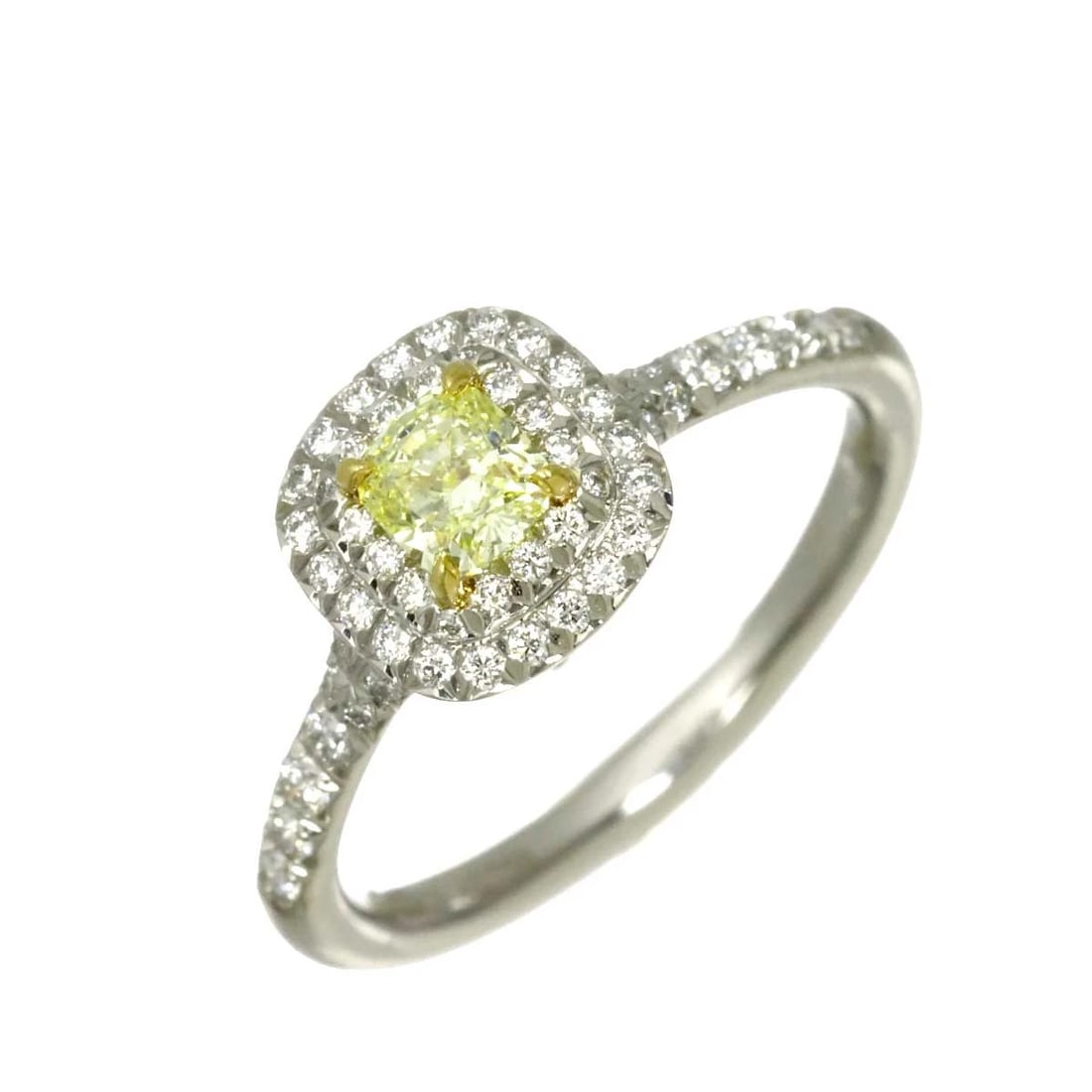 TIFFANY CO. DIAMOND RING PT YG: TIFFANY Co. Diamond Ring Pt YG Brand: TIFFANY Co. Type/Style: Ring Material: 950Platinum 750 Yellow Gold, Main Stone Natural Color: Platinum Size: 5.75-6(US) Accessories: None Accessories