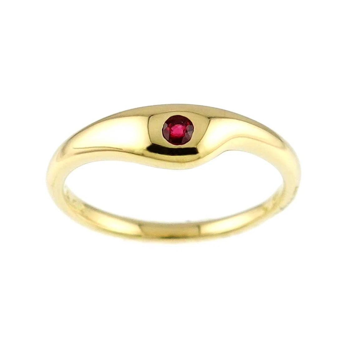 TIFFANY CO. RUBY RING YG 750 - 2