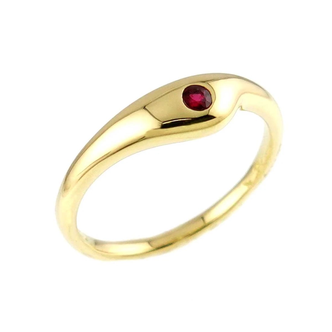 TIFFANY CO. RUBY RING YG 750 - 4