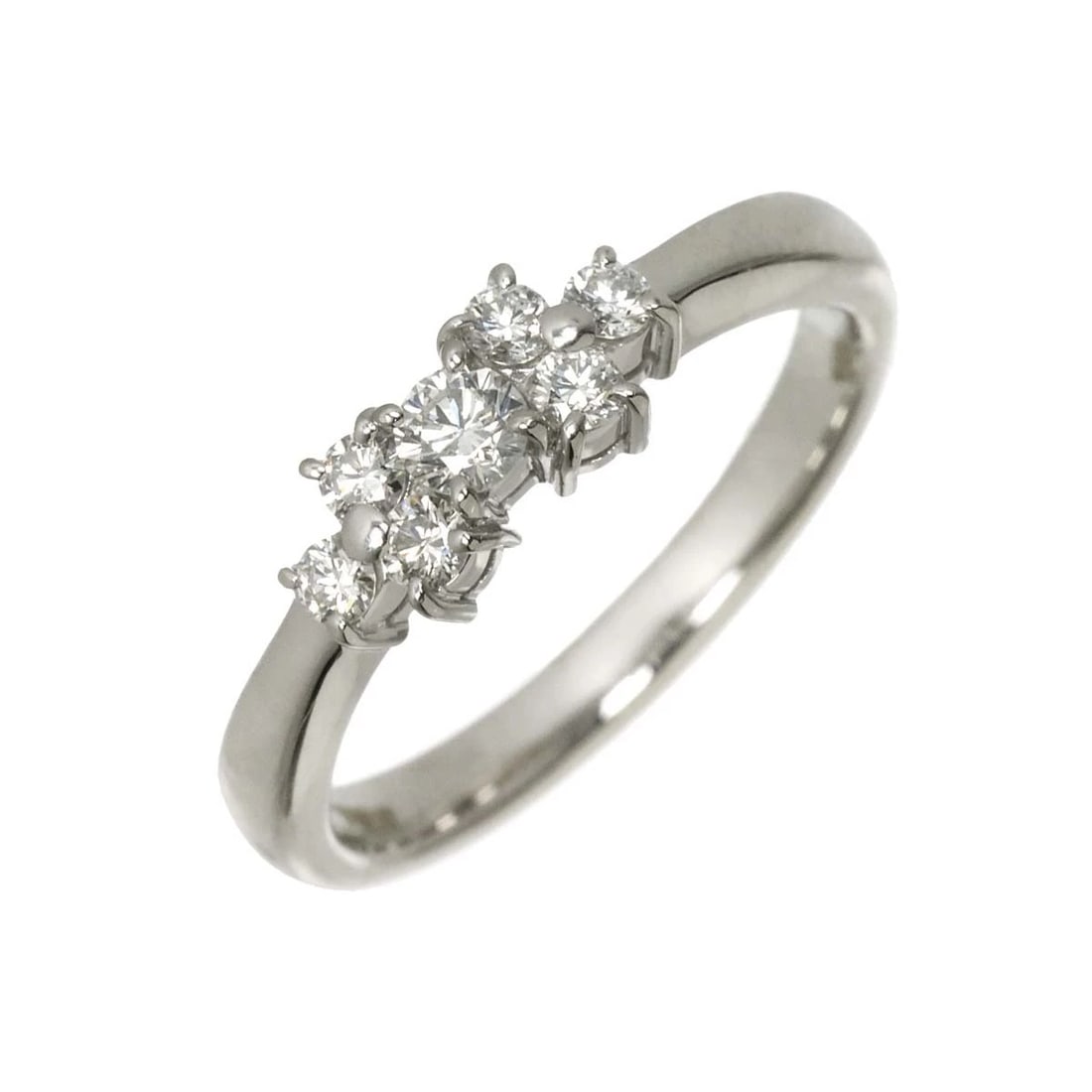 MIKIMOTO DIAMOND RING PLATINUM: MIKIMOTO Diamond Ring Platinum Brand: MIKIMOTO Type/Style: Ring Material: Pt950, Main Stone Natural Color: Platinum Size: 5.5-5.75(US) Accessories: None Accessories Notice: When purchasing pre-owned