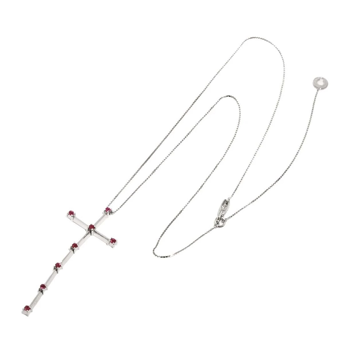 DAMIANI FRAMMENTI CROSS RUBY DIAMOND NECKLACE - 2