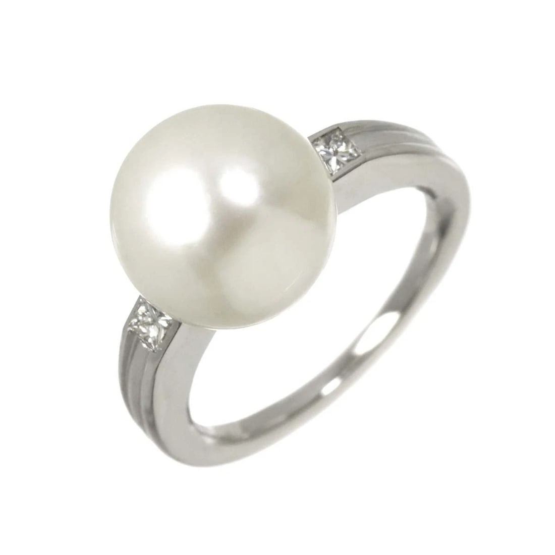 SOUTH SEA PEARL DIAMOND RING: South Sea pearl Diamond Ring Brand: Unbranded Type/Style: Ring Material: 750 White Gold, Color: White Gold Size: 5.75-6(US) Accessories: None Accessories Notice: When purchasing pre-owned goods,