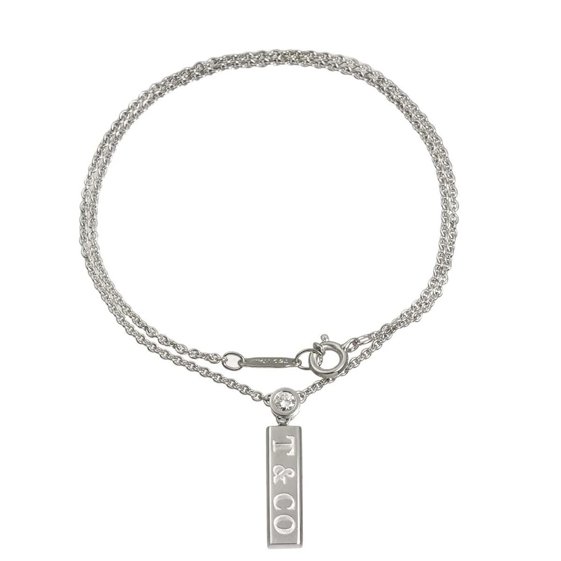 TIFFANY CO. DIAMOND BRACELET WHITE GOLD 750: TIFFANY Co. Diamond Bracelet White Gold 750 Brand: TIFFANY Co. Type/Style: Bracelet Material: 750 White Gold, Main Stone Natural Color: White Gold Size: Inner circumference 12inch Width:(max.) 21.6mm