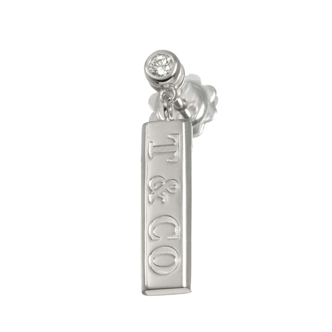 TIFFANY CO. DIAMOND EARRING - 2