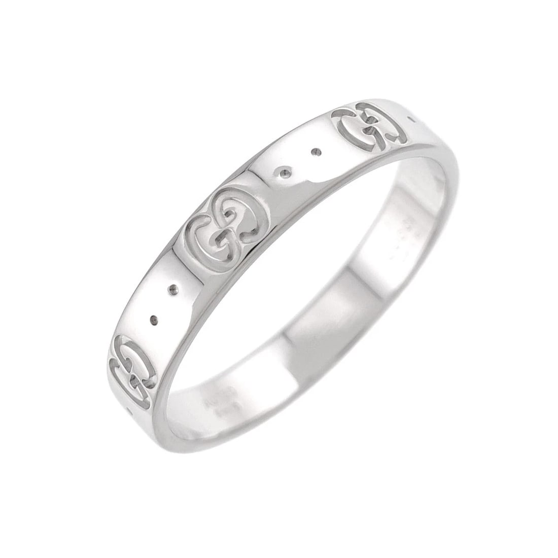 GUCCI ICON RING WHITE GOLD 750: GUCCI Icon Ring White Gold 750 Brand: GUCCI Type/Style: Ring Material: 750 White Gold, Color: White Gold Size: 10-10.25(US) Accessories: None Accessories Notice: When purchasing pre-owned