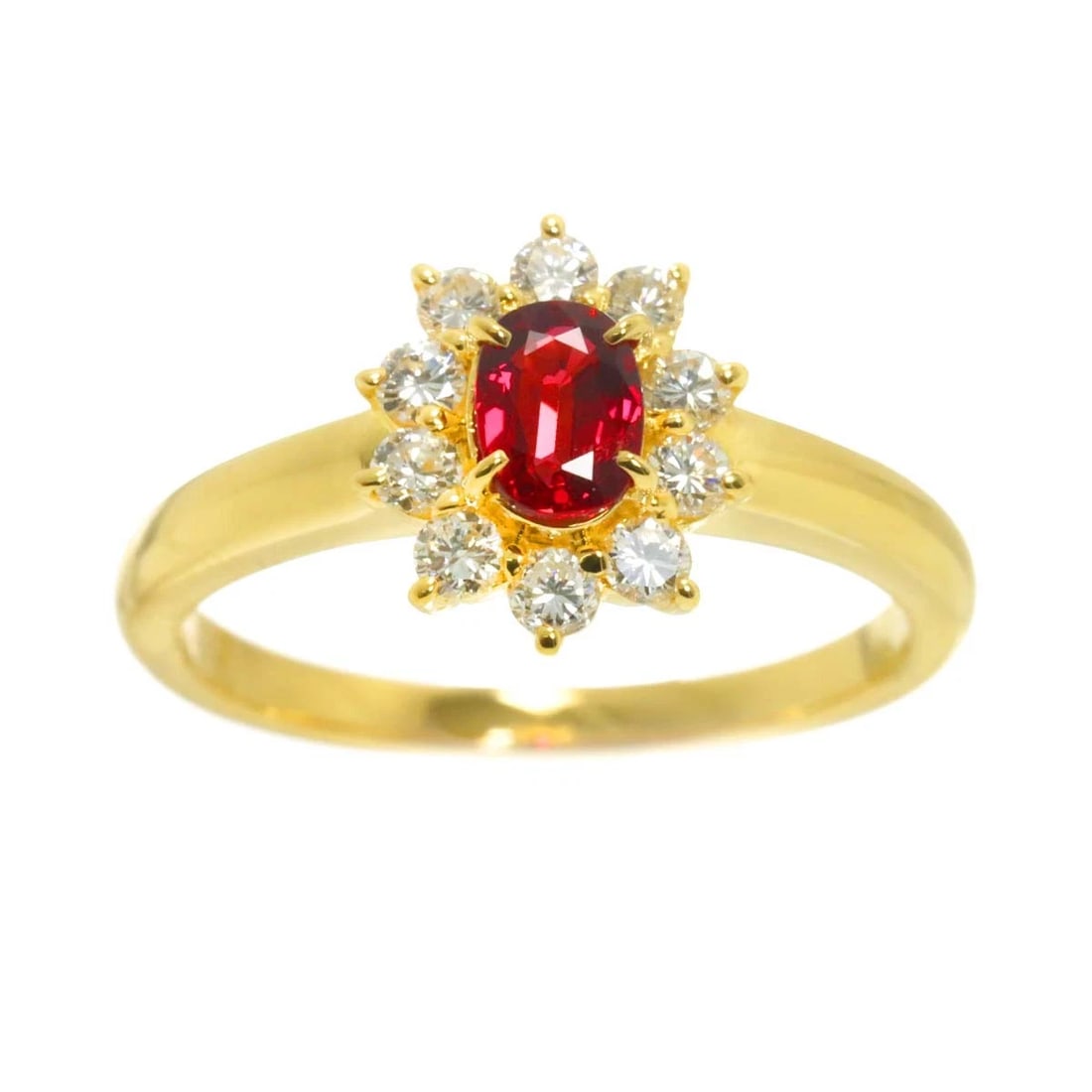 TASAKI RUBY DIAMOND RING YG 750 - 2