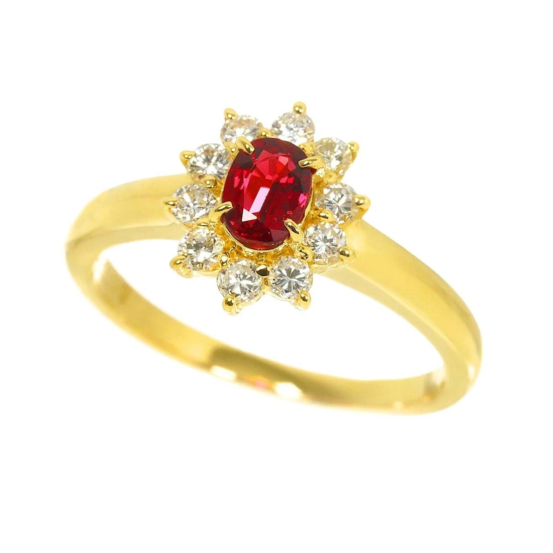 TASAKI RUBY DIAMOND RING YG 750 - 3