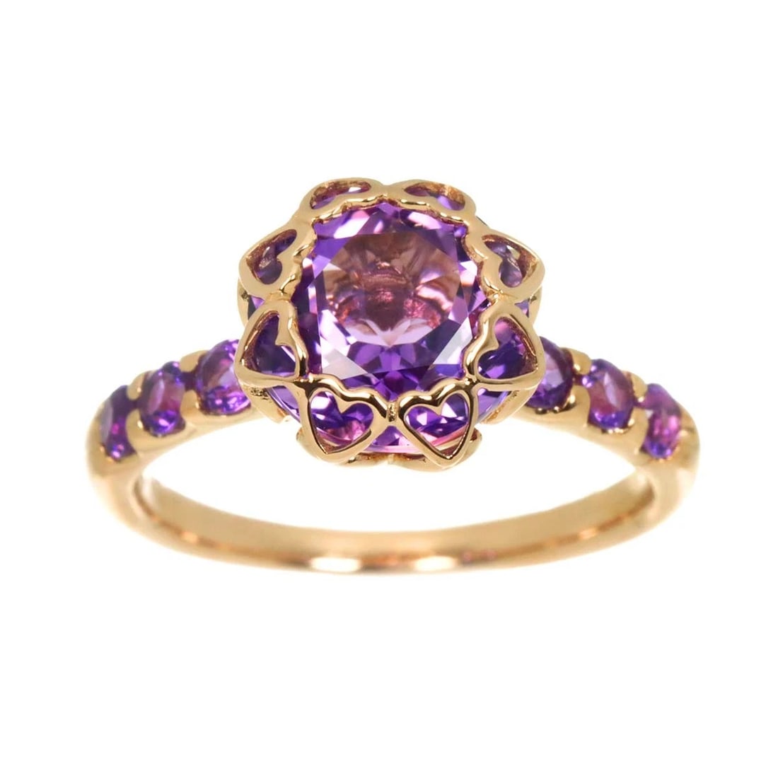 AMETHYST RING PG PINK GOLD - 2