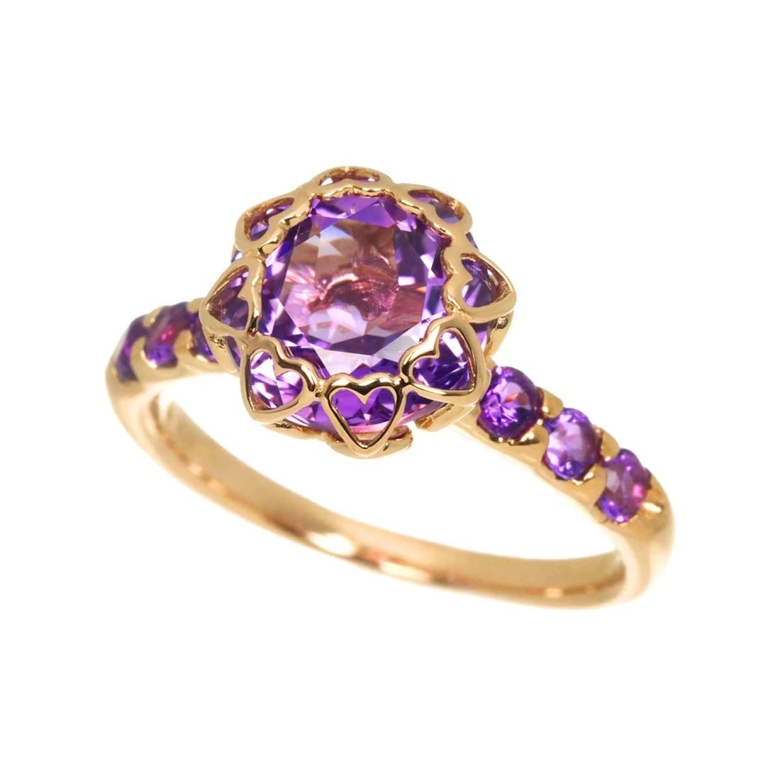AMETHYST RING PG PINK GOLD - 3