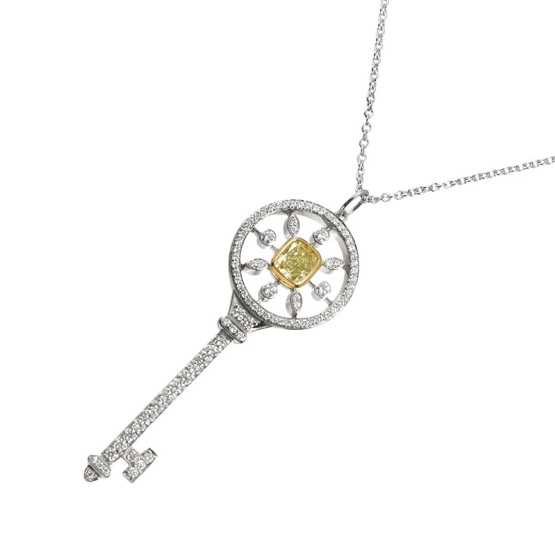 TIFFANY CO. KALEIDOSCOPE KEY DIAMOND NECKLACE (1 of 5)