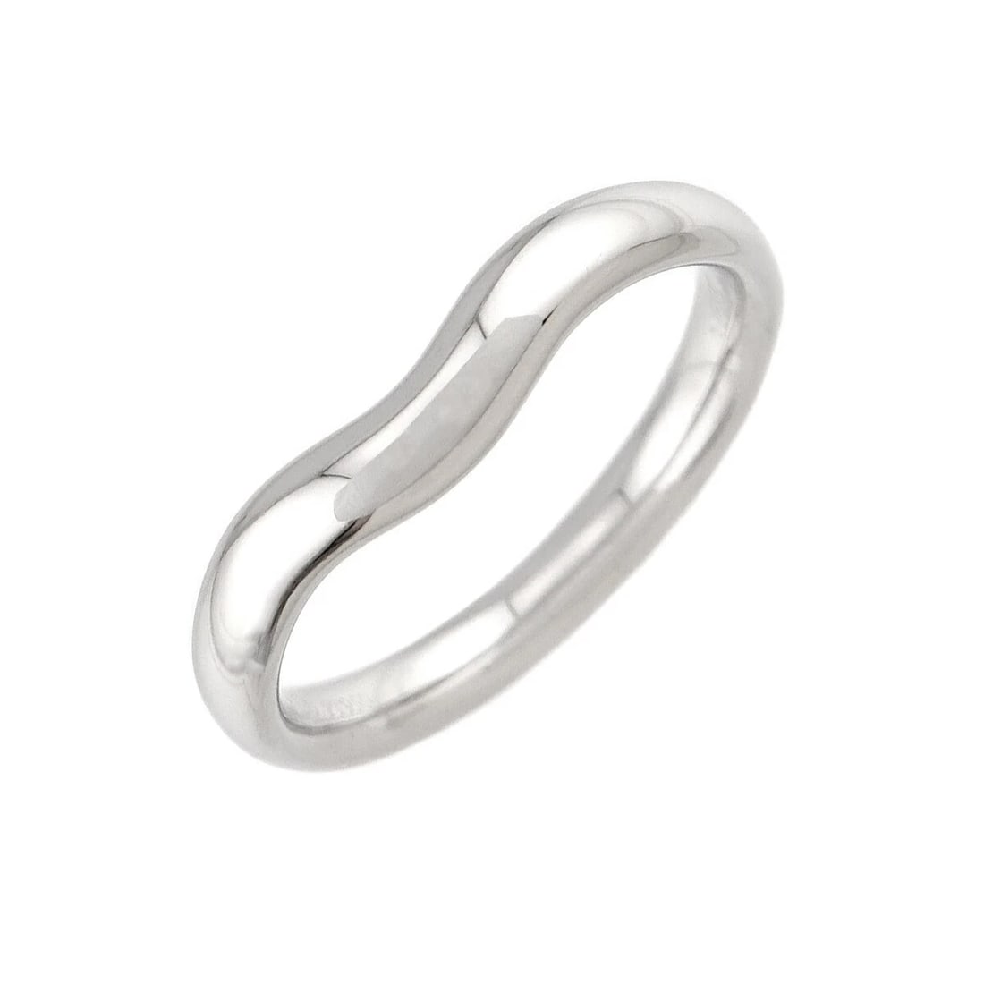 TIFFANY CO. WIDE CURVED BAND RING PT: TIFFANY Co. Wide Curved Band Ring Pt Brand: TIFFANY Co. Type/Style: Ring Material: PT950, Color: Platinum Size: 7.5(US) Accessories: None Accessories Notice: When purchasing pre-owned good