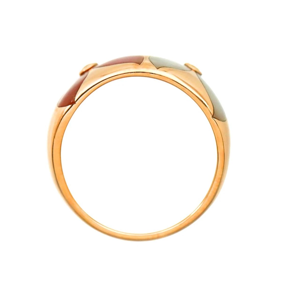 SHELL DIAMOND RING PINK GOLD 750 - 5