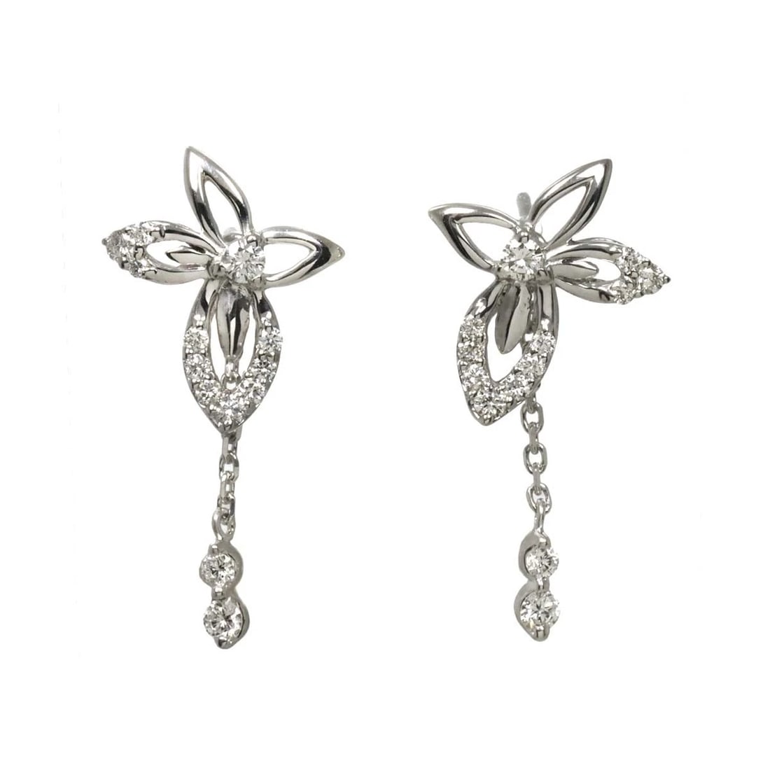DIAMOND EARRINGS PIERCED WG 750 (1 of 4)