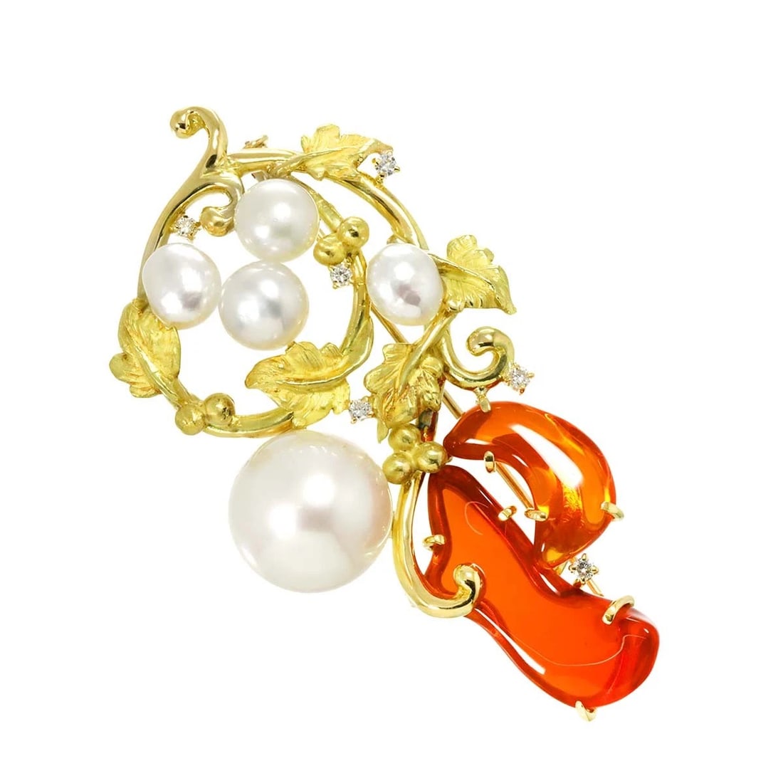 YASUYUKI MATSUZAWA DIAMOND MULTI STONE BROOCH: YASUYUKI MATSUZAWA Diamond Multi Stone Brooch Brand: YASUYUKI MATSUZAWA Type/Style: Brooch Material: 750 Yellow Gold, Color: Yellow Gold Size: W57.2 x H30mm Thickness:13 mm Accessories: None