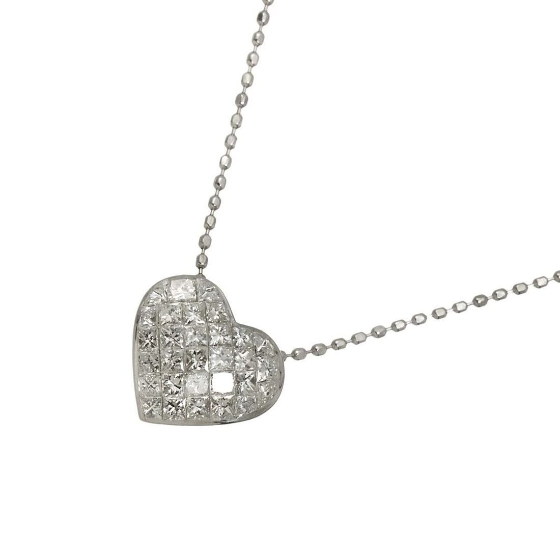 MASUMI KASAHARA DIAMOND NECKLACE: Masumi Kasahara Diamond Necklace Brand: Masumi Kasahara Type/Style: Necklace Material: 750 White Gold, Main Stone Natural Color: White Gold Size: internal circumference of the chain:17.7inch