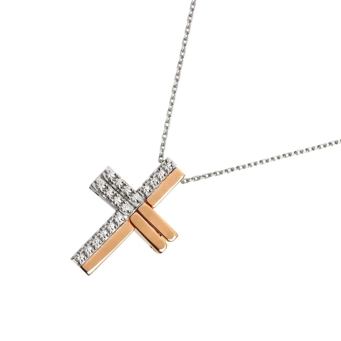 TASAKI DIAMOND NECKLACE 750 WHITE GOLD PINK GOLD: TASAKI Diamond Necklace 750 White Gold Pink Gold Brand: TASAKI Type/Style: Necklace Material: 750 White Pink Gold, Main Stone Natural Color: White Gold Size: internal circumference of the
