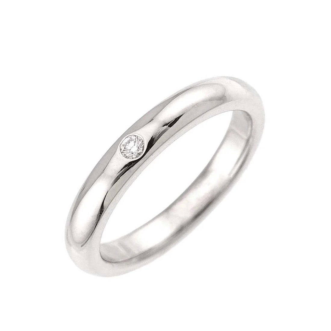 TIFFANY CO. STACKING BAND RING DIAMOND PLATINUM: TIFFANY Co. Stacking Band Ring Diamond Platinum Brand: TIFFANY Co. Type/Style: Ring Material: PT950, Main Stone Natural Color: Platinum Size: 3.75-4(US) Accessories: None Accessories Notice: When