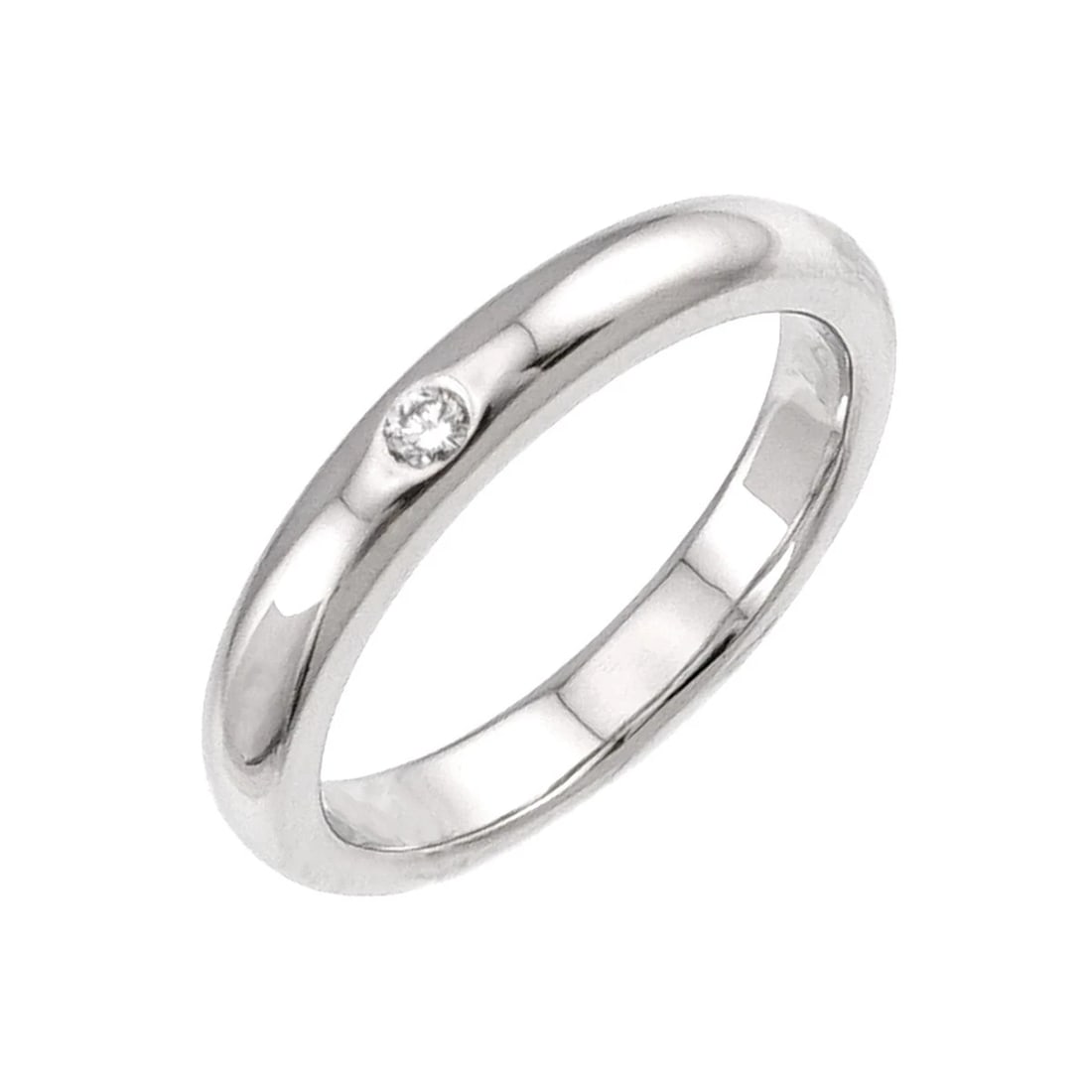 TIFFANY CO. STACKING BAND RING DIAMOND PLATINUM: TIFFANY Co. Stacking Band Ring Diamond Platinum Brand: TIFFANY Co. Type/Style: Ring Material: PT950, Main Stone Natural Color: Platinum Size: 3-3.25(US) Accessories: None Accessories Notice: When