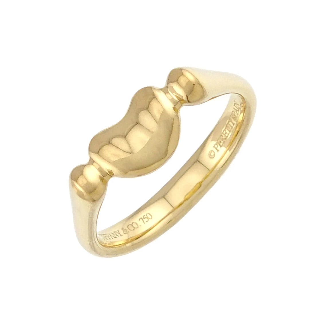 TIFFANY CO. BEAN RING YELLOW GOLD 750: TIFFANY Co. Bean Ring Yellow Gold 750 Brand: TIFFANY Co. Type/Style: Ring Material: 750 Yellow Gold, Color: Yellow Gold Size: 6.25-6.5(US) Accessories: None Accessories Notice: When purchasing