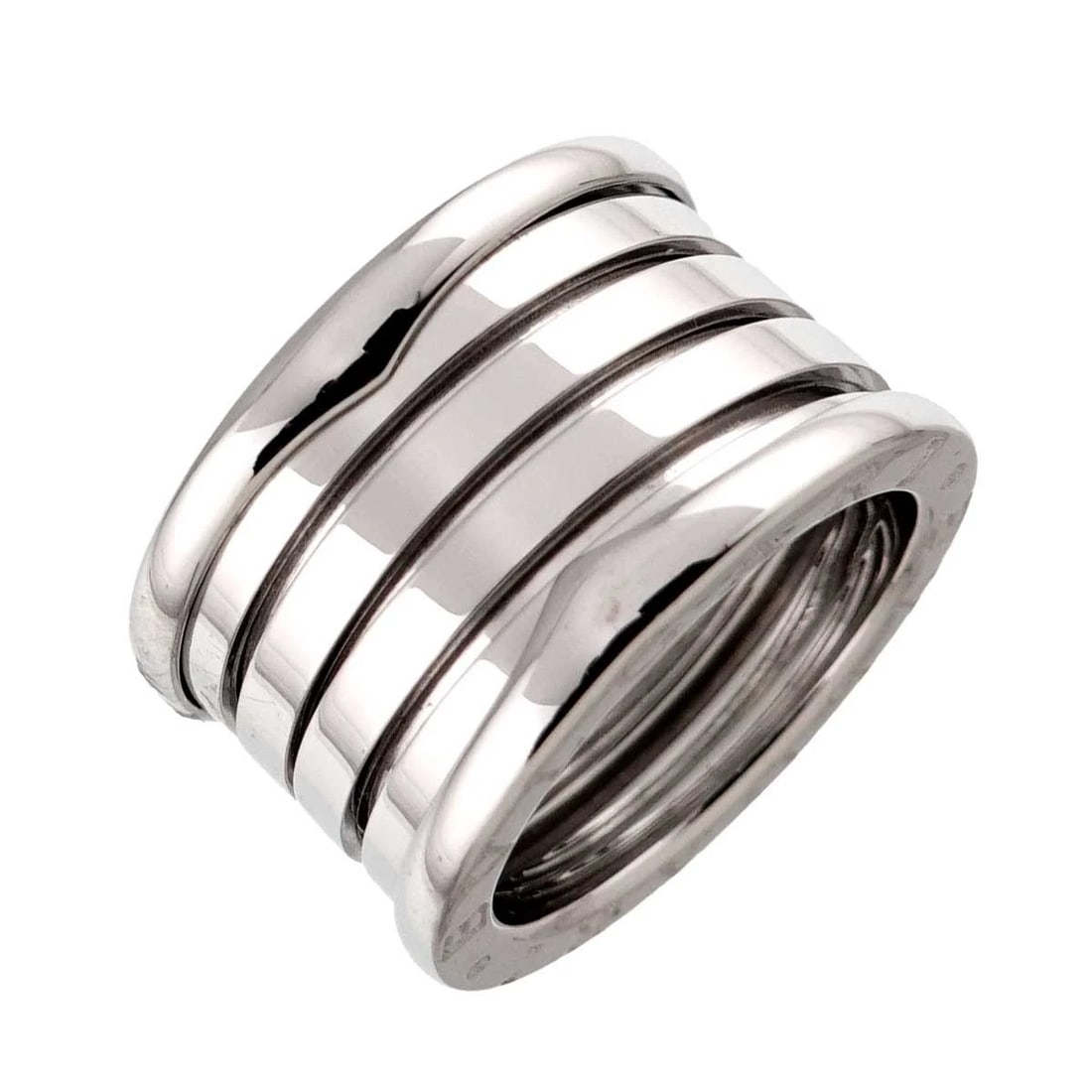 BVLGARI B-ZERO1 RING WHITE GOLD 750: BVLGARI B-ZERO1 Ring White Gold 750 Brand: BVLGARI Type/Style: Ring Material: 750 White Gold, Color: White Gold Size: 5.25(US) Accessories: None Accessories Notice: When purchasing pre-own