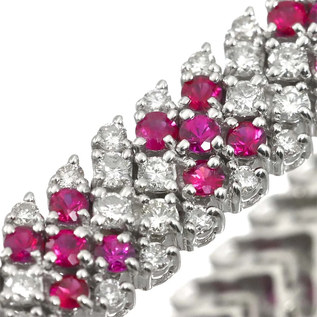 RUBY DIAMOND BRACELET WHITE GOLD 750 - 3