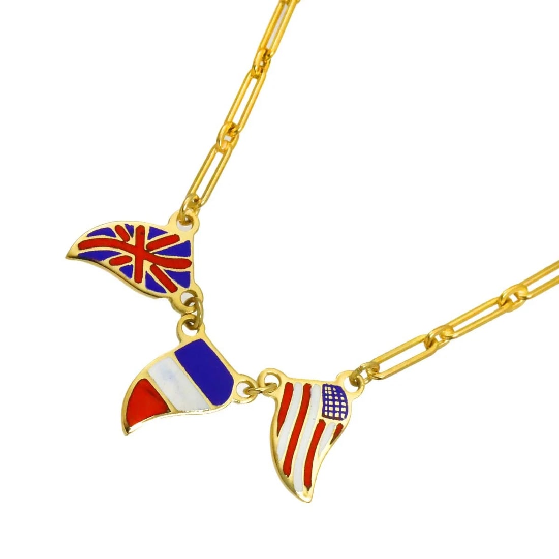 VALENTINO ENAMEL NECKLACE YELLOW GOLD 750: VALENTINO Enamel Necklace Yellow Gold 750 Brand: VALENTINO Type/Style: Necklace Material: 750Yellow Gold Emerald, Color: Gold Size: internal circumference of the chain:17.3inch Top Charm(max):W 30mm x