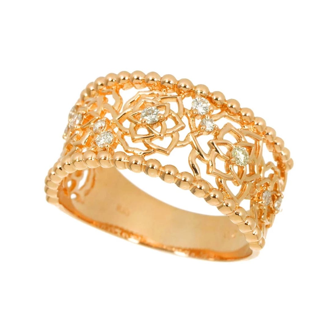 DIAMOND RING PINK GOLD 750: Diamond Ring Pink Gold 750 Brand: Unbranded Type/Style: Ring Material: 750 Pink Gold, Main Stone Natural Color: Pink Gold Size: 6.75(US) Accessories: None Accessories Notice: When purchasing