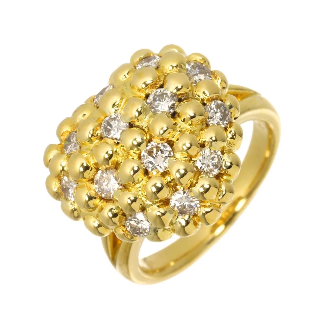 DIAMOND RING YELLOW GOLD 750: Diamond Ring Yellow Gold 750 Brand: Unbranded Type/Style: Ring Material: 750 Yellow Gold, Main Stone Natural Color: Yellow Gold Size: 5.75-6(US) Accessories: None Accessories Notice: When