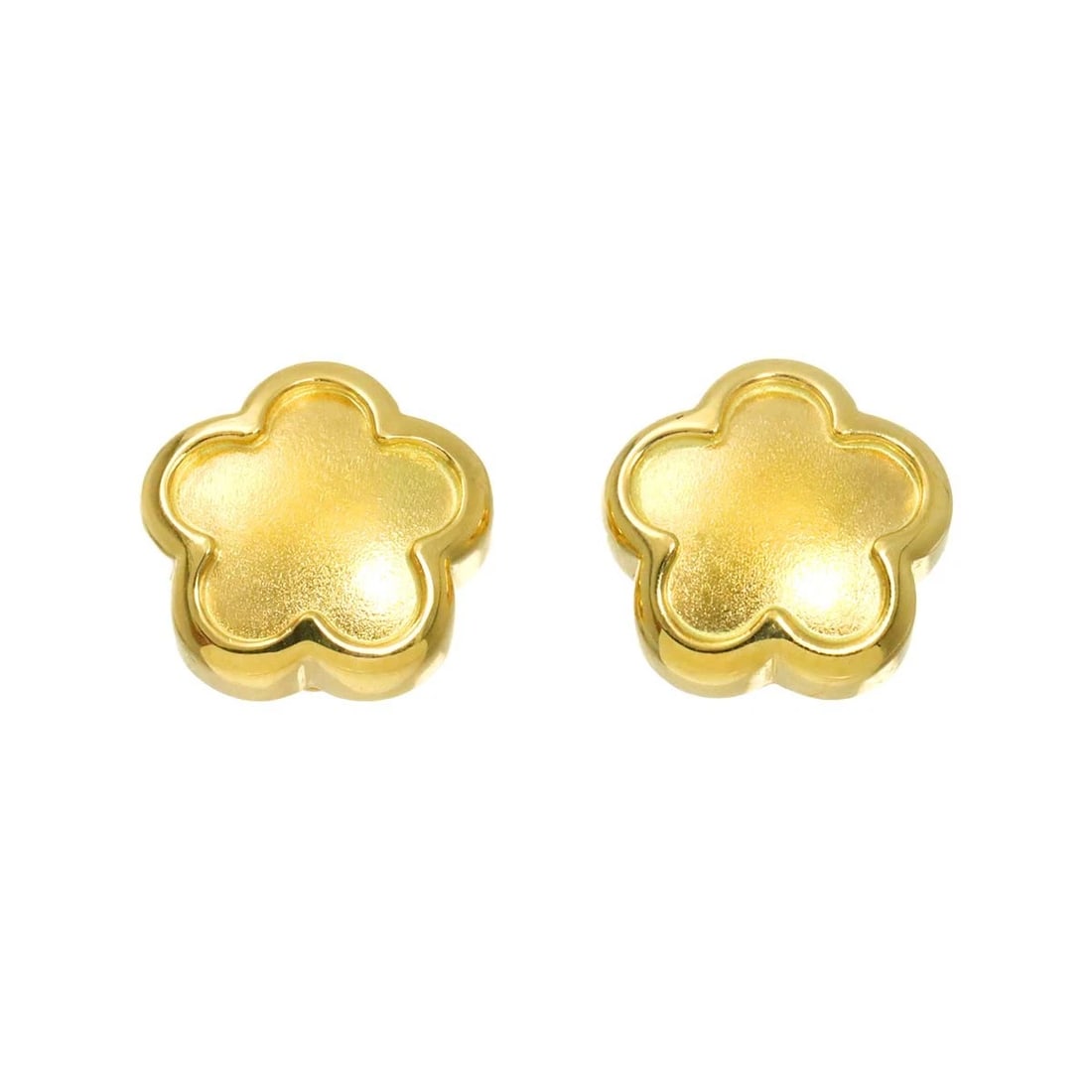 EARRINGS PIERCED YELLOW GOLD 750: Earrings Pierced Yellow Gold 750 Brand: Unbranded Type/Style: Earrings Material: 750 Yellow Gold, Color: Gold Size: W 10.4 x H 10.4mm Accessories: None Accessories Notice: When purchasing
