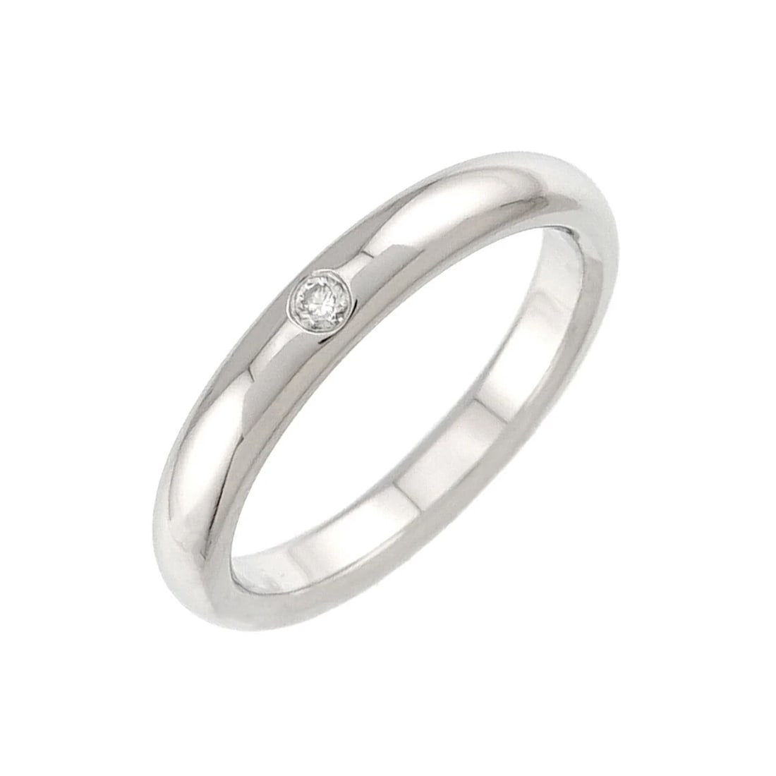 TIFFANY CO. STACKING BAND RING DIAMOND: TIFFANY Co. Stacking Band Ring Diamond Brand: TIFFANY Co. Type/Style: Ring Material: PT950, Main Stone Natural Color: Platinum Size: 4.5(US) Accessories: None Accessories Notice: When purc