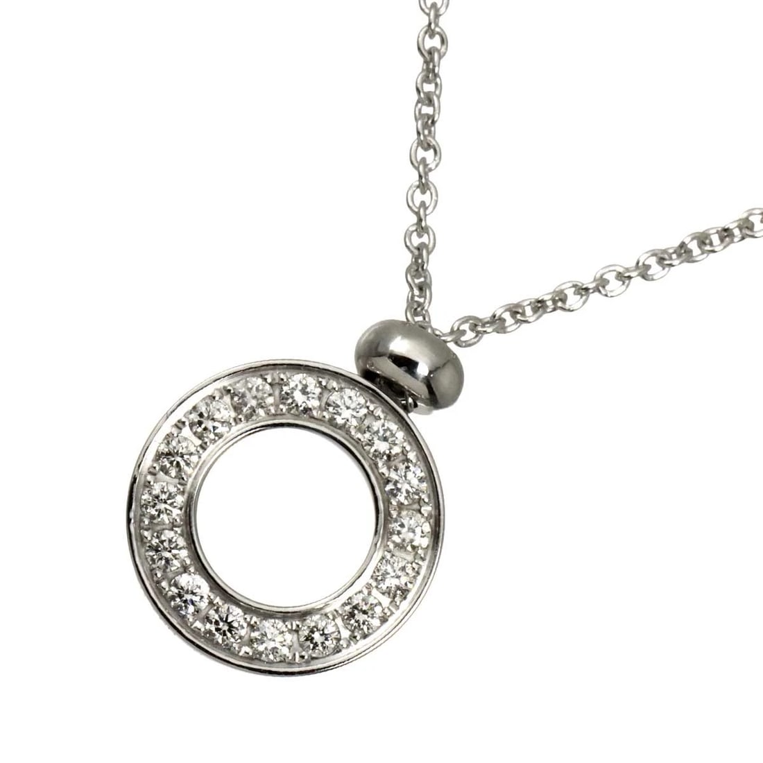 PIAGET POSSESSION DIAMOND NECKLACE: PIAGET Possession Diamond Necklace Brand: PIAGET Type/Style: Necklace Material: 750 White Gold, Main Stone Natural Color: White Gold Size: internal circumference of the chain:16.5inch to 15inch Top