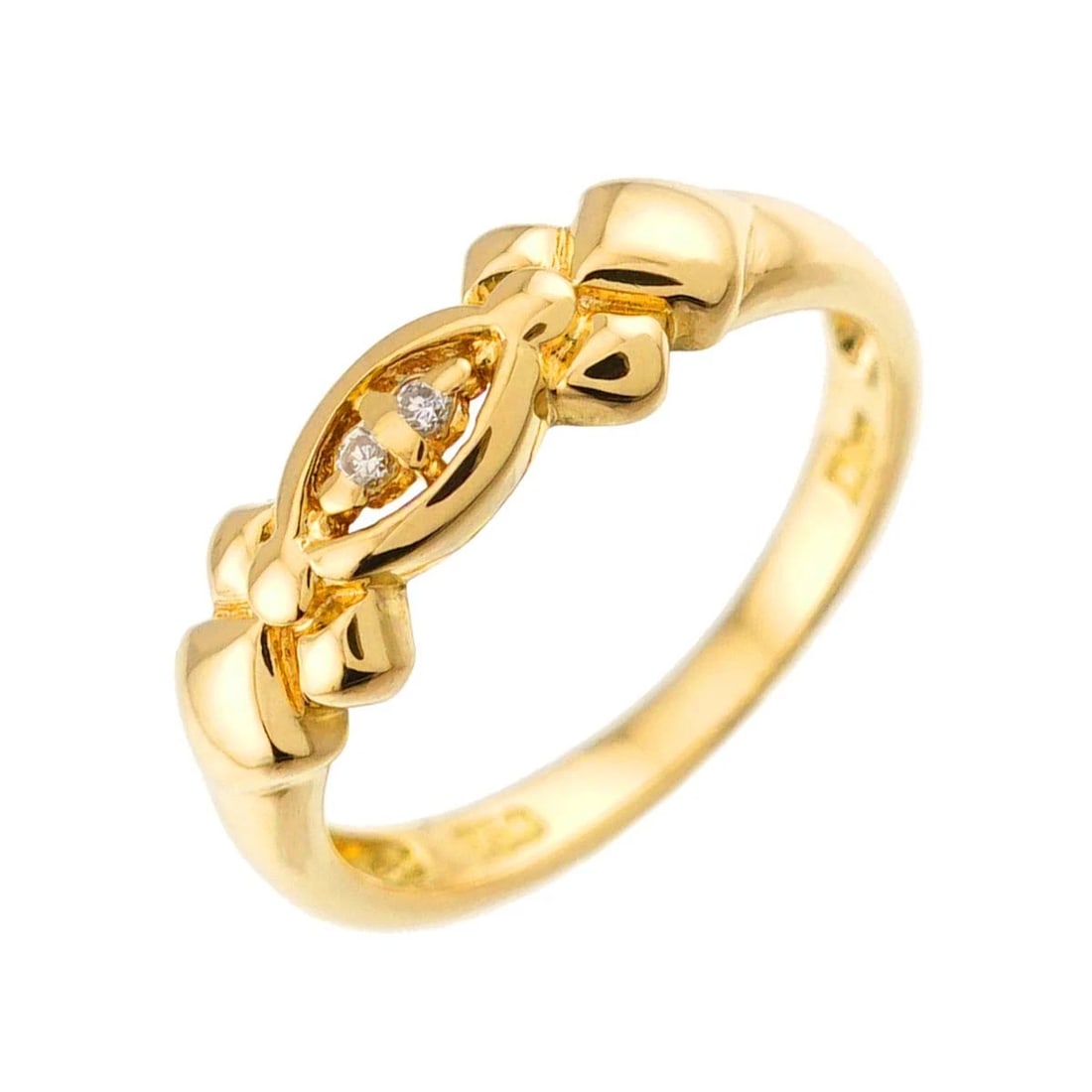 CHRISTIAN DIOR DIAMOND RING YG 750: Christian Dior Diamond Ring YG 750 Brand: Christian Dior Type/Style: Ring Material: 750 Yellow Gold, Main Stone Natural Color: Gold Size: 4.5(US) Accessories: None Accessories Notice: When