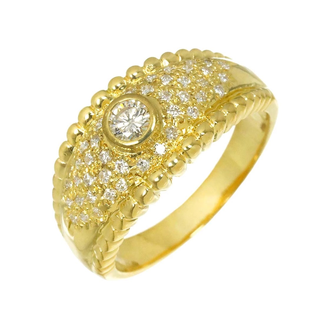 DIAMOND RING YELLOW GOLD 750: Diamond Ring Yellow Gold 750 Brand: Unbranded Type/Style: Ring Material: 750 Yellow Gold, Main Stone Natural Color: Yellow Gold Size: 8.25(US) Accessories: None Accessories Notice: When purchasing