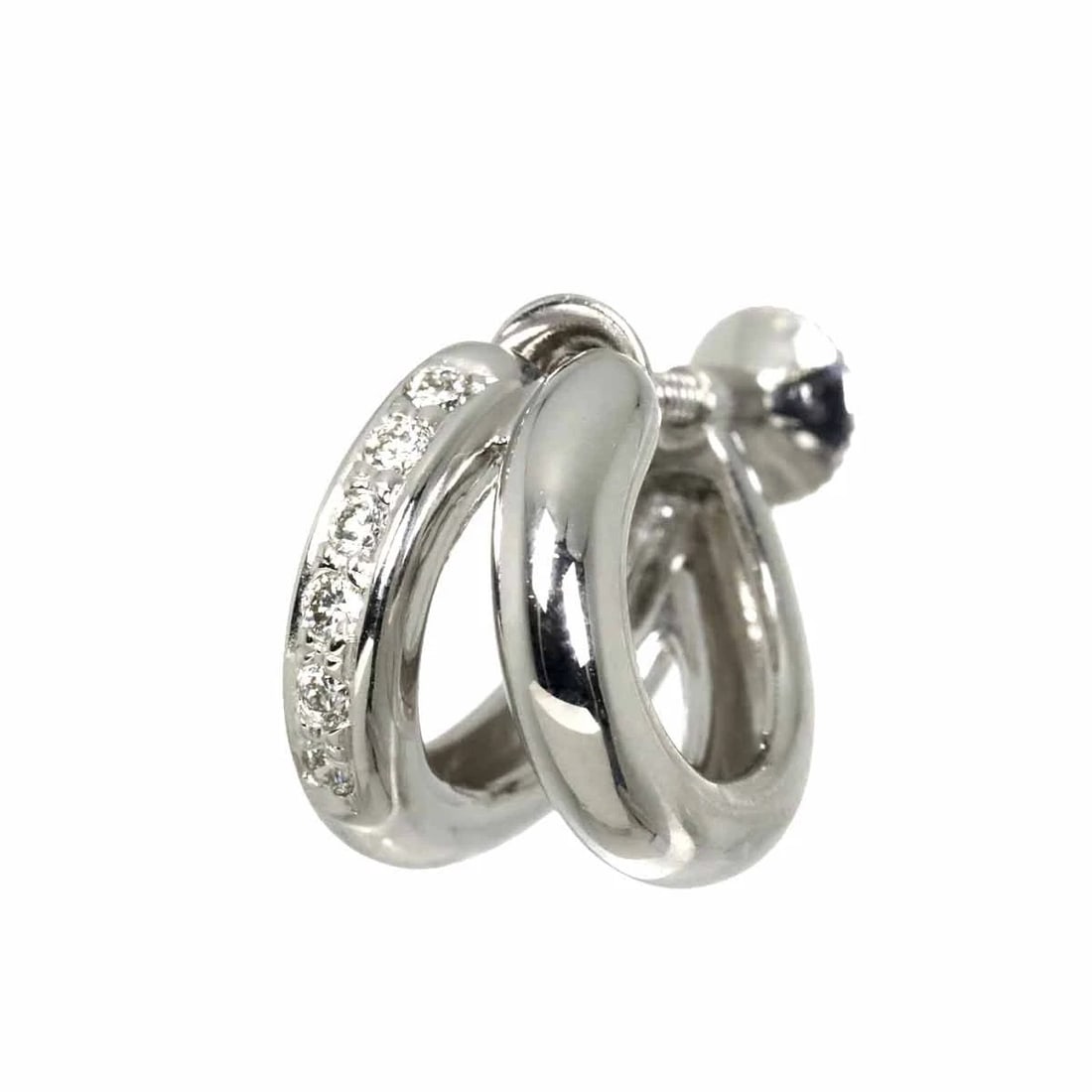 TASAKI DIAMOND EARRING: TASAKI Diamond Earring Brand: TASAKI Type/Style: Earrings Material: 750 White Gold, Main Stone Natural Color: White Gold Size: W 10.5 x H13mm Accessories: None Accessories Notice: When purchasing